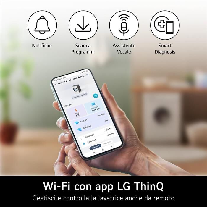 LG - Lavatrice AI DD F4NX1009NWB SERIE X1 9kg Classe A-Ivory White