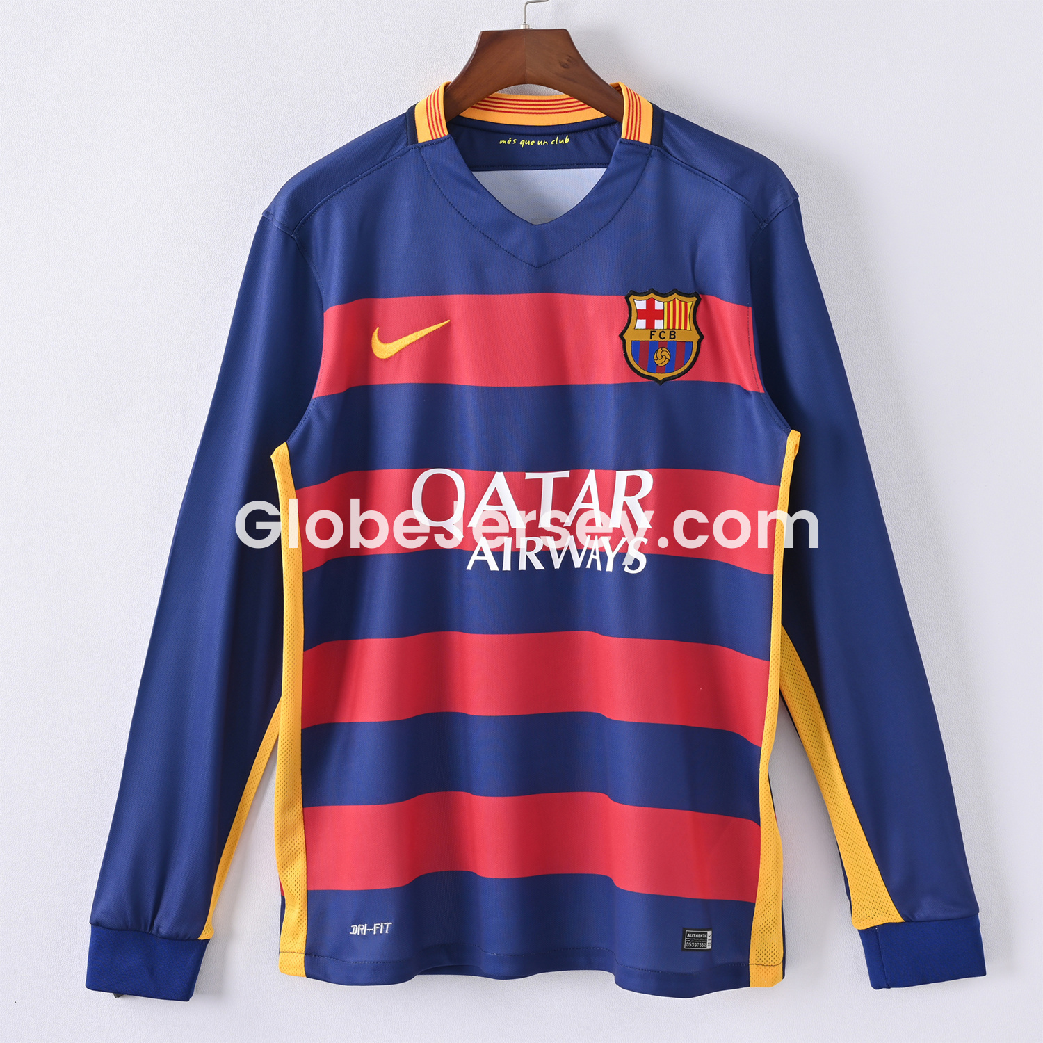 Retro Barcelona 15-16 Home Long Sleeves Jersey