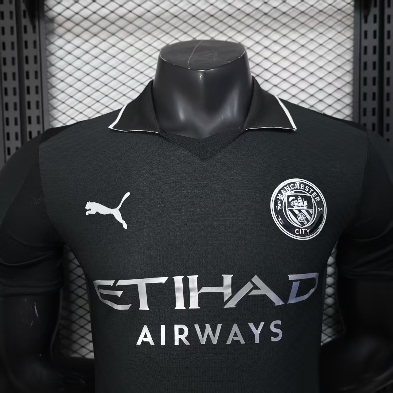 2025-26 Manchester City Black Away Jersey - Player Edition