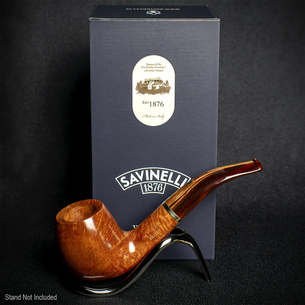 Savinelli Whiskey Natural Smooth 677KS - 6mm Briar Pipe