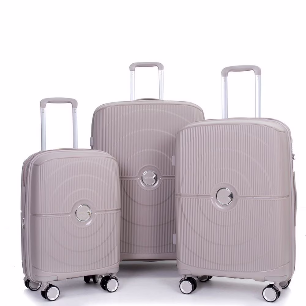 3 Piece Luggage Set Expandable Suitcases Set with Spinner Wheels & TSA Locks, Black