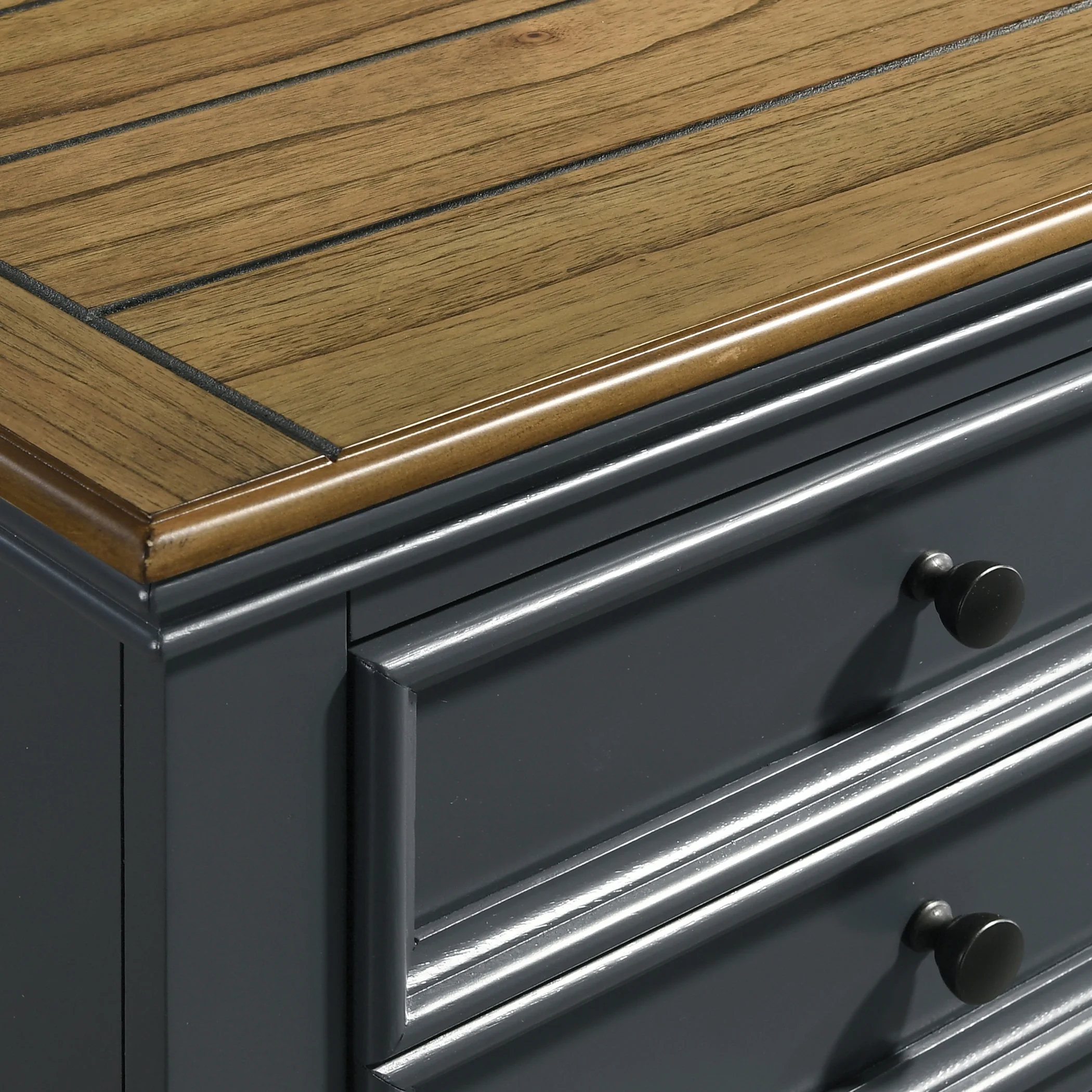 Roundhill Furniture Clelane Wood Bedroom Set Panel King Bed, Dresser, Mirror, and Nightstand