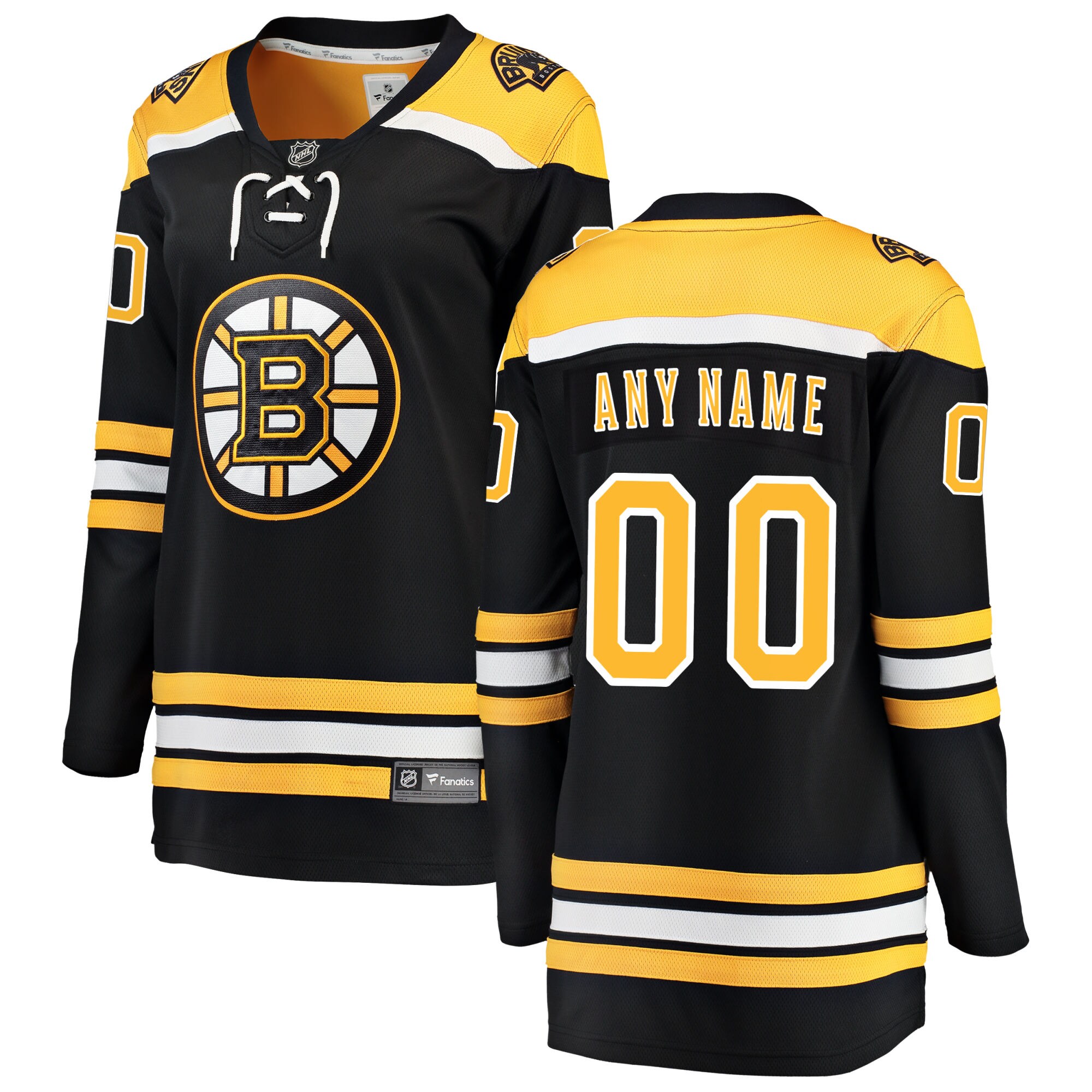 Boston Bruins Fanatics Women’s Home Breakaway Custom Jersey – Black