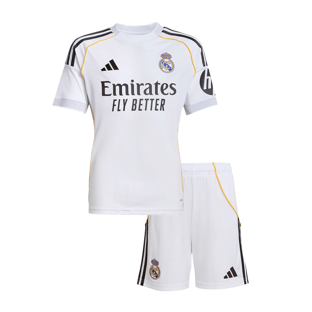 Kid's Real Madrid Home Kit - Jersey+Shorts 2025/26