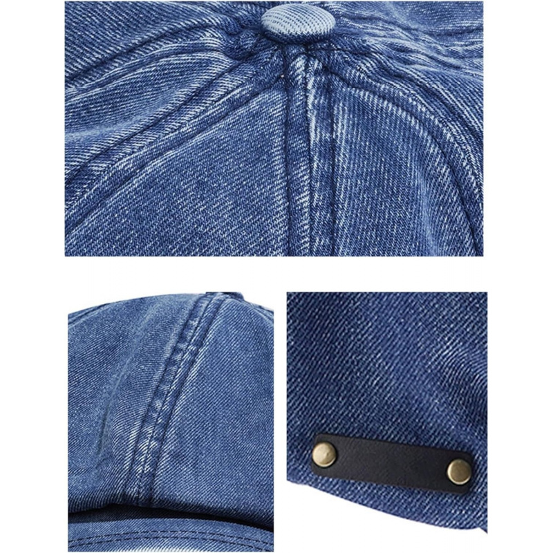 Women's Washed Denim Newsboy Cap