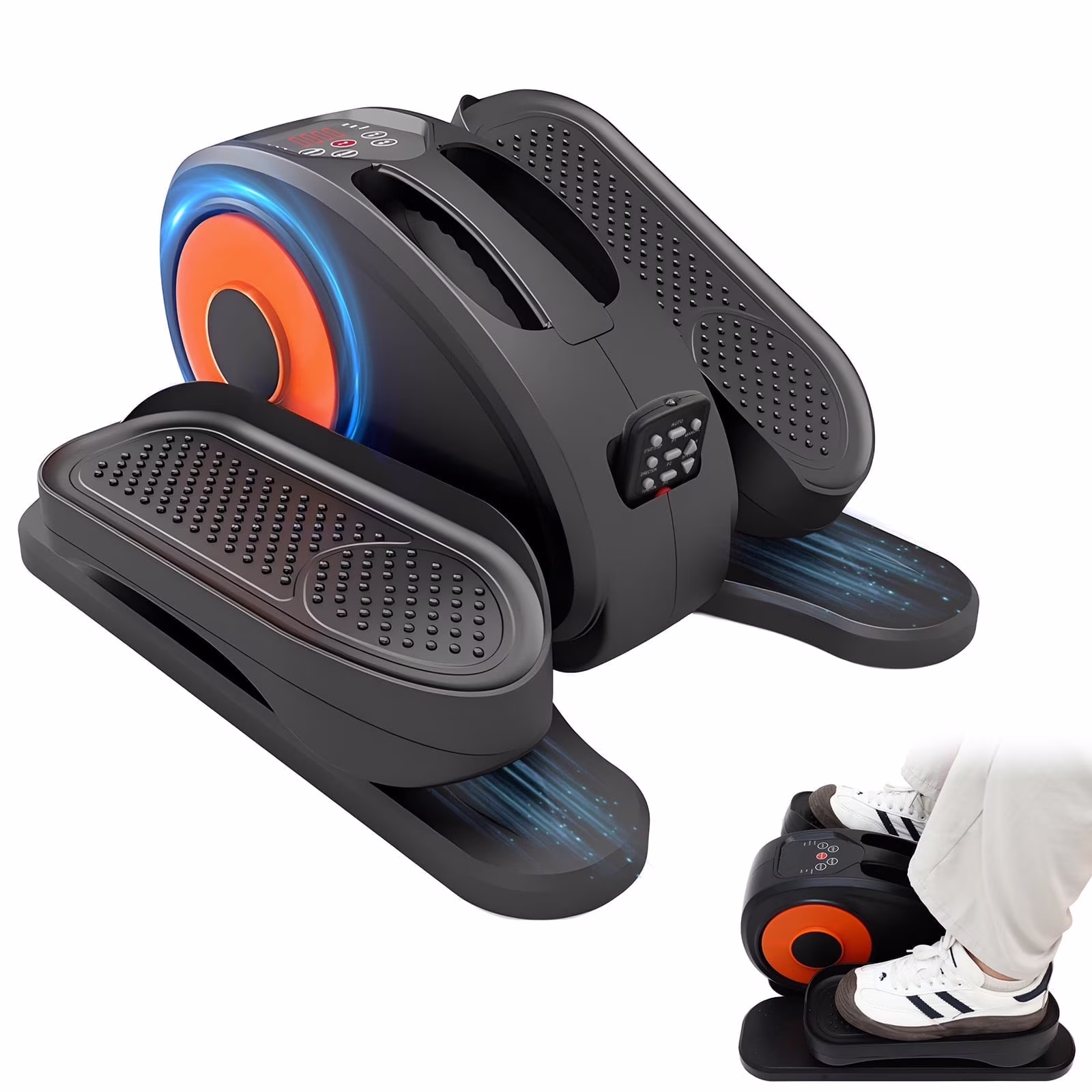 CATGOOD Under Desk Elliptical, Electric Seated Foot & Leg Pedal Exerciser While Sitting for Seniors