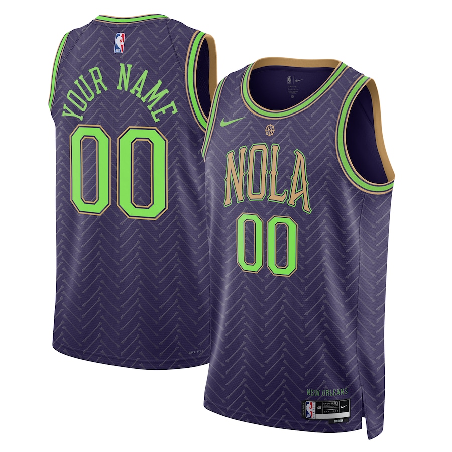Unisex New Orleans Pelicans Purple 2024/25 Custom Swingman Jersey - City Edition