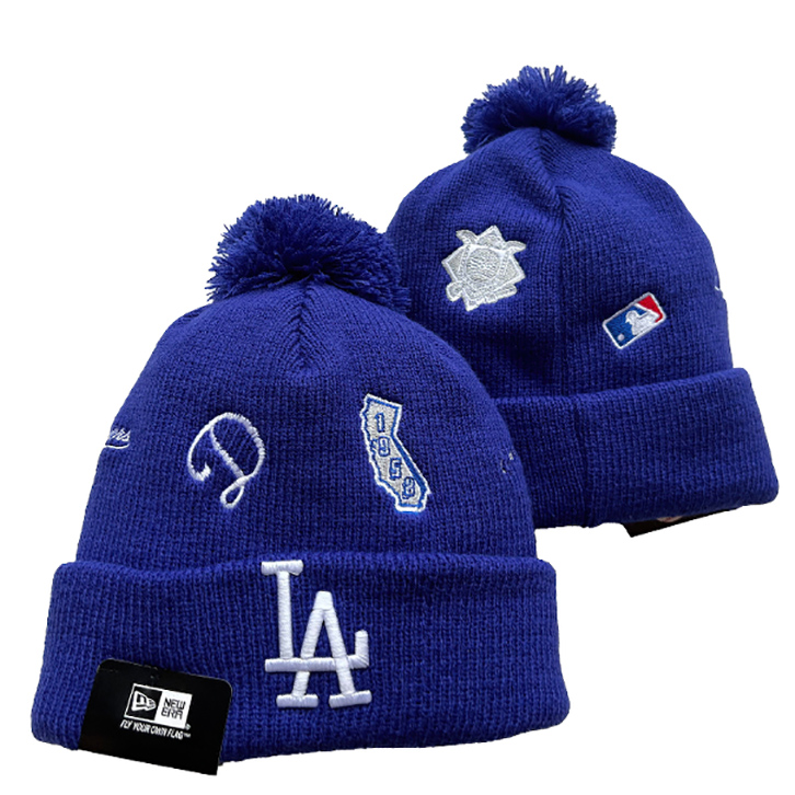 Los Angeles Dodgers New Era Cuffed Knit Hat with Pom