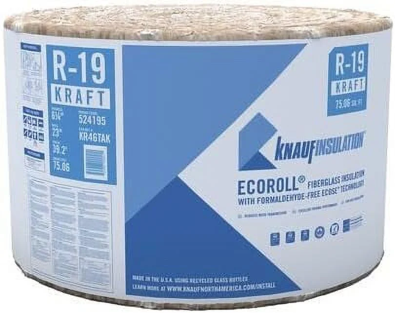 Knauf Insulation Ecoroll Fiberglass R-19 Insulation Roll 1/4