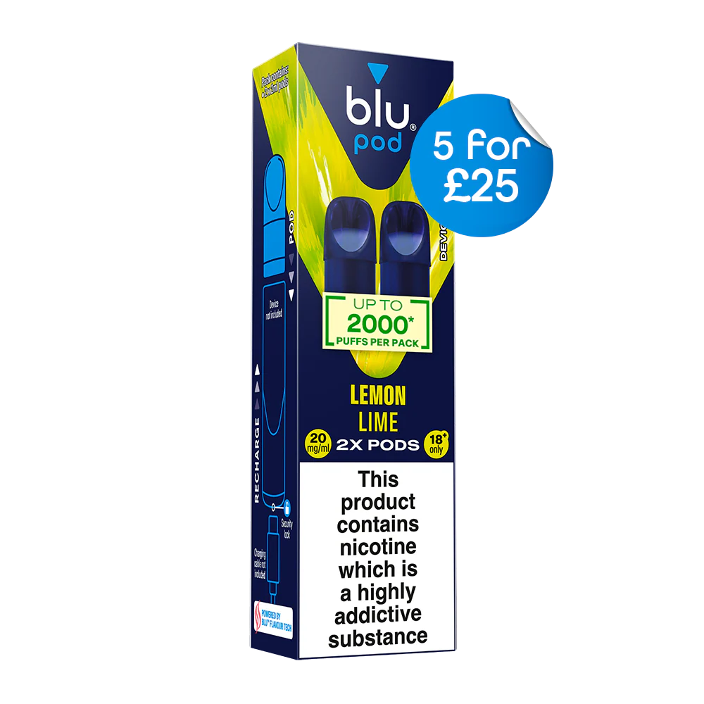 Blu Pre-Filled Replacement Vape Pods 20mg/ml 2 Pack - Lemon Lime