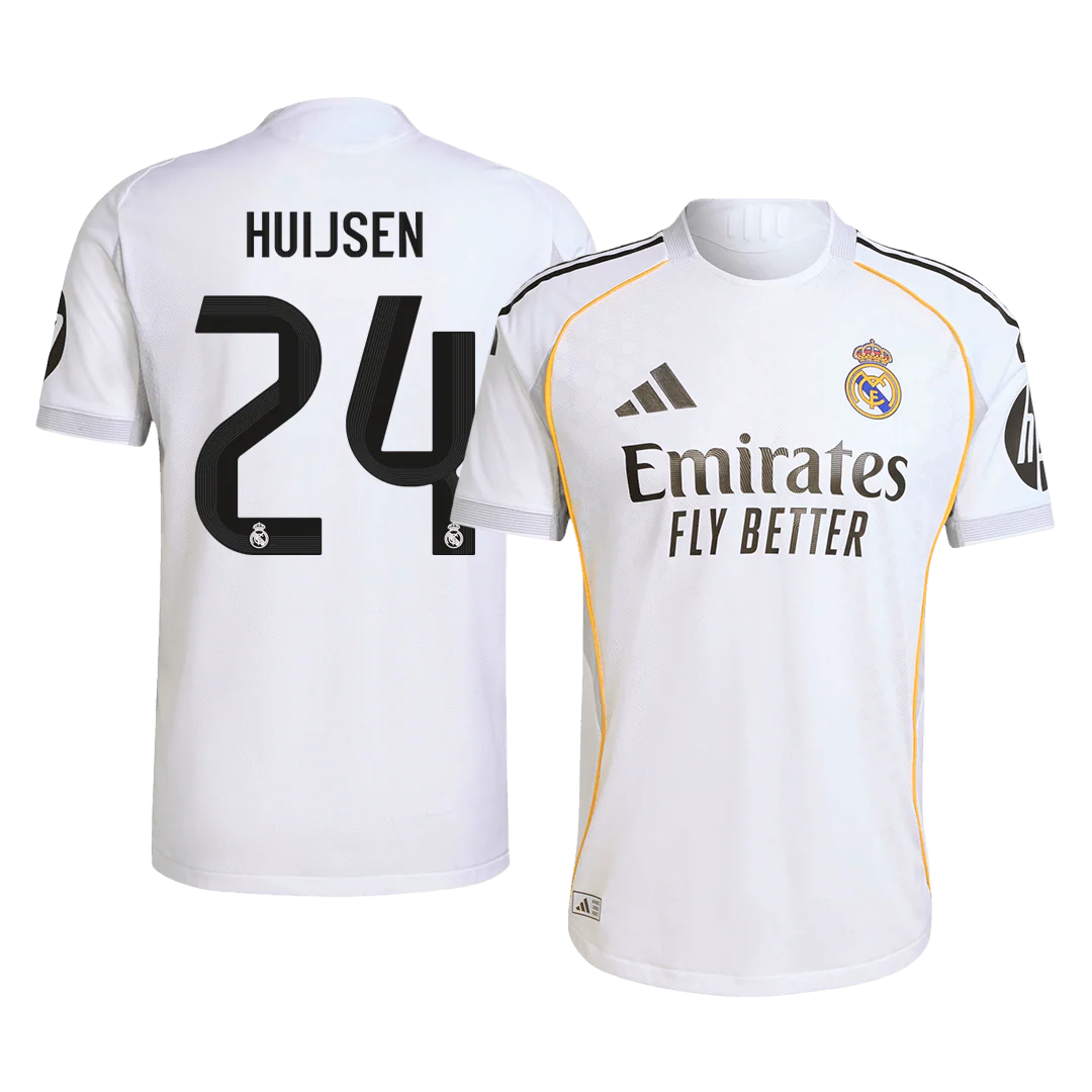 HUIJSEN #24 Real Madrid Home Player Version Soccer Jersey 2025/26