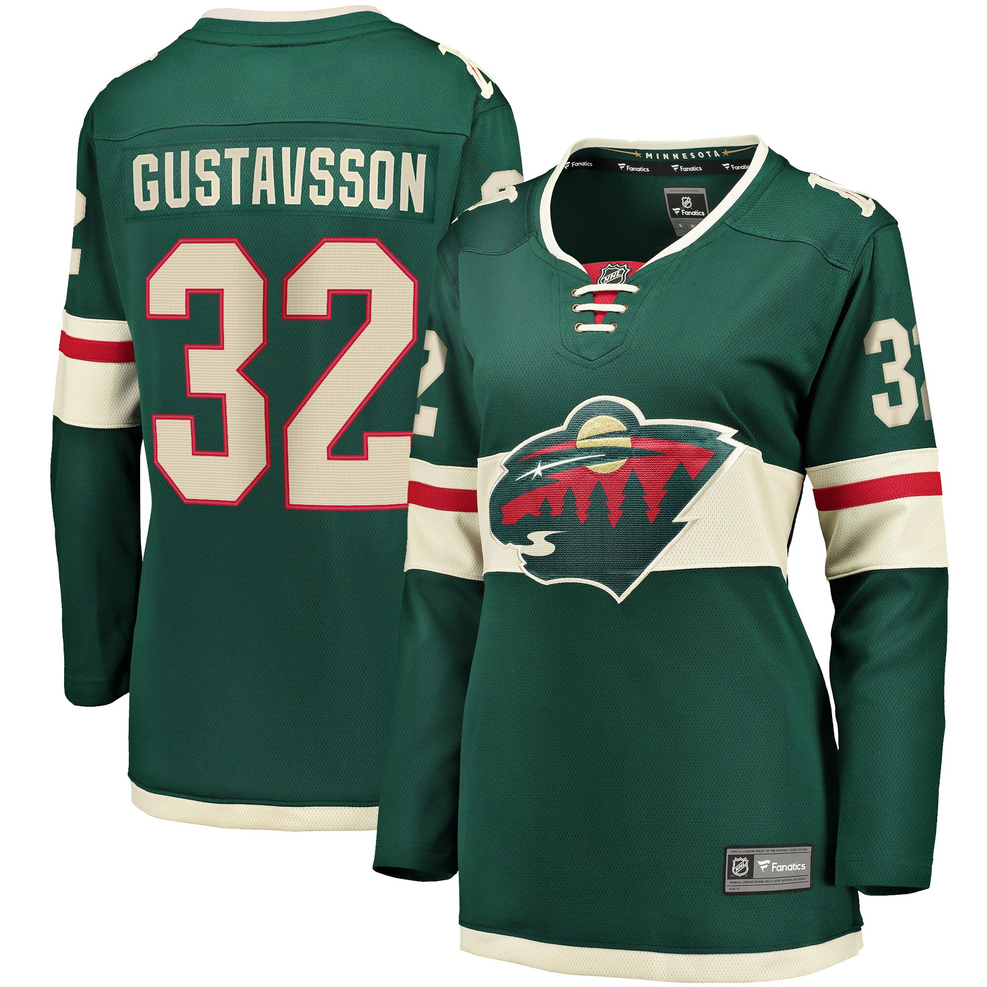 Filip Gustavsson Minnesota Wild Fanatics Women’s Home Breakaway   Jersey – Green