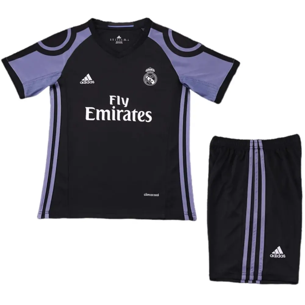 2016-17 Real Madrid Second Away Match Retro Children's Jersey Set - Fans Edition