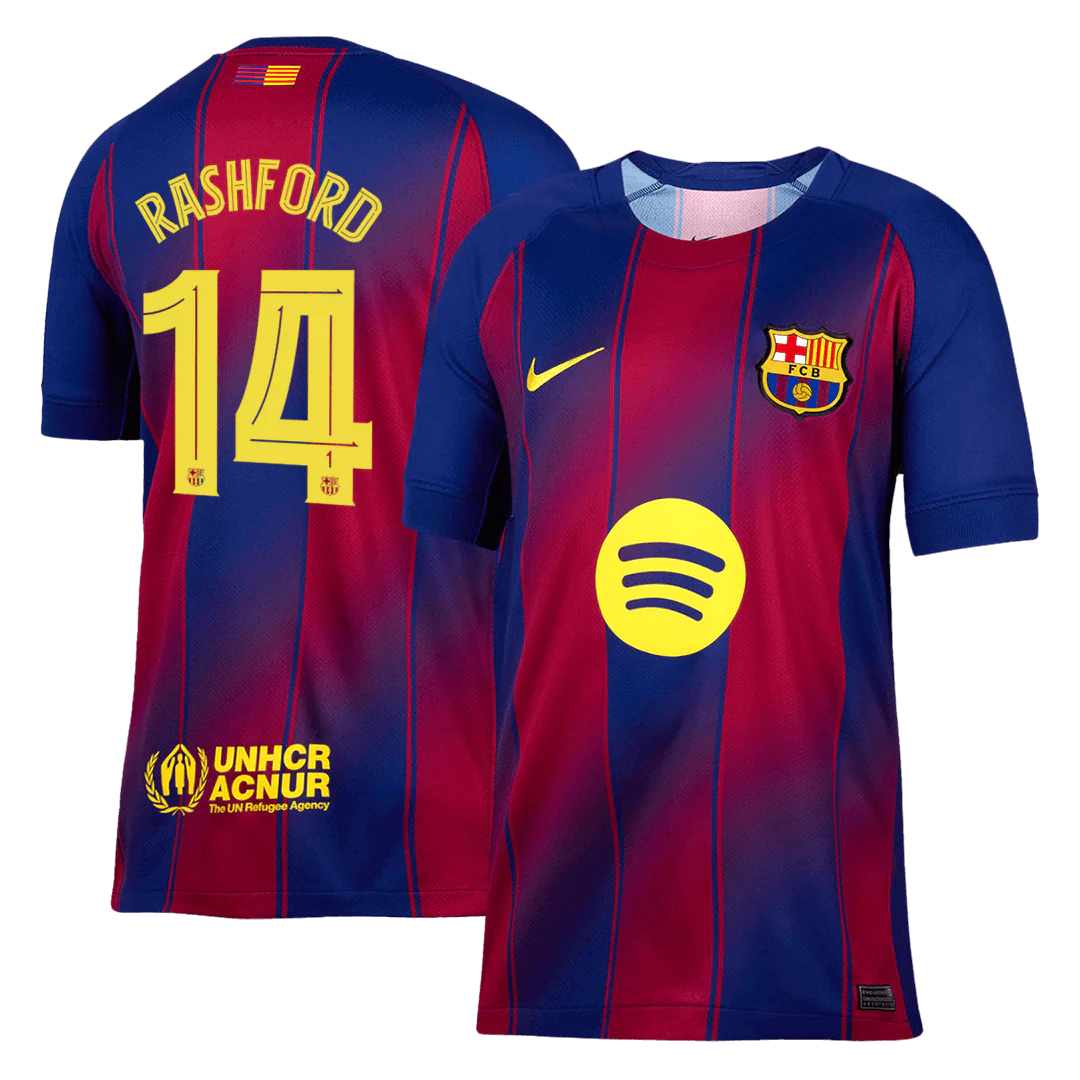 RASHFORD #14 Barcelona Home Soccer Jersey 2025/26 - UCL