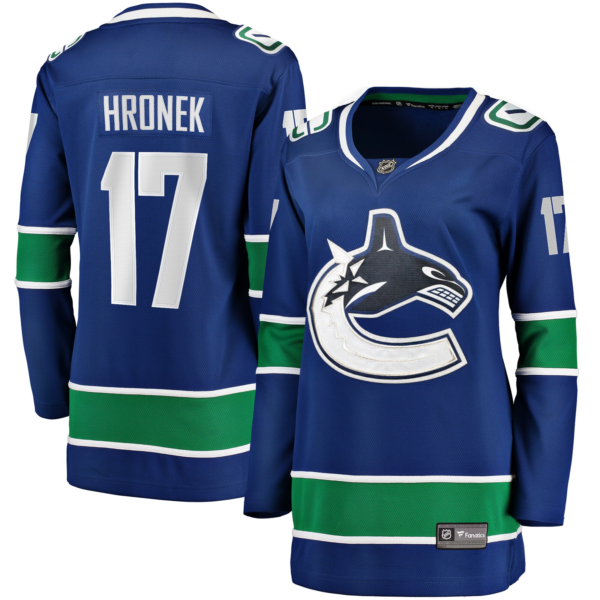 Filip Hronek Vancouver Canucks Women’s Fanatics Home Breakaway Jersey – Blue