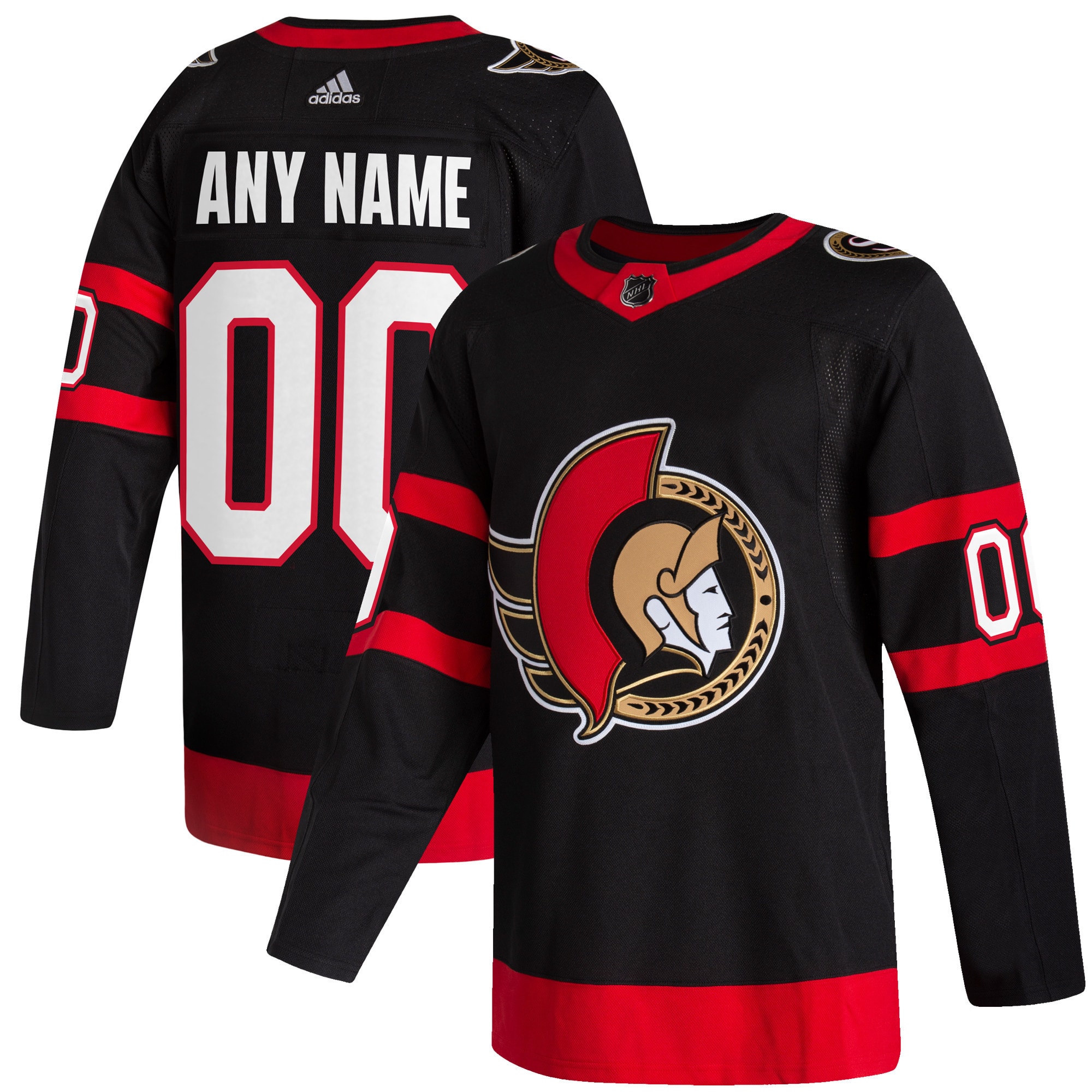 Ottawa Senators  2020/21 Home  Custom Jersey – Black