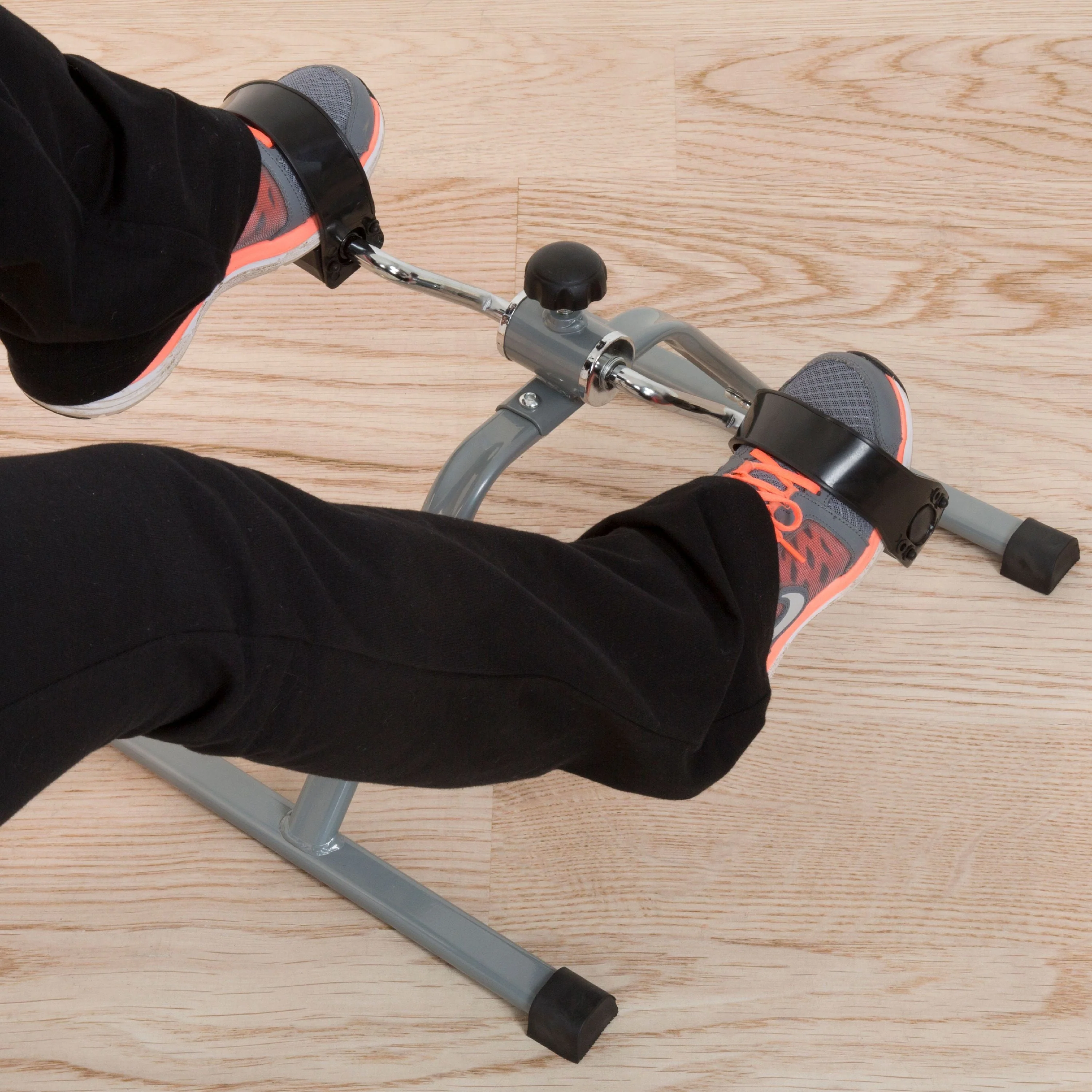 Portable Under Desk Stationary Fitness Machine- Indoor Exercise Pedal Machine Bike for Arms, Legs, Physical Therapy or Calorie Burn by Wakeman Fitness