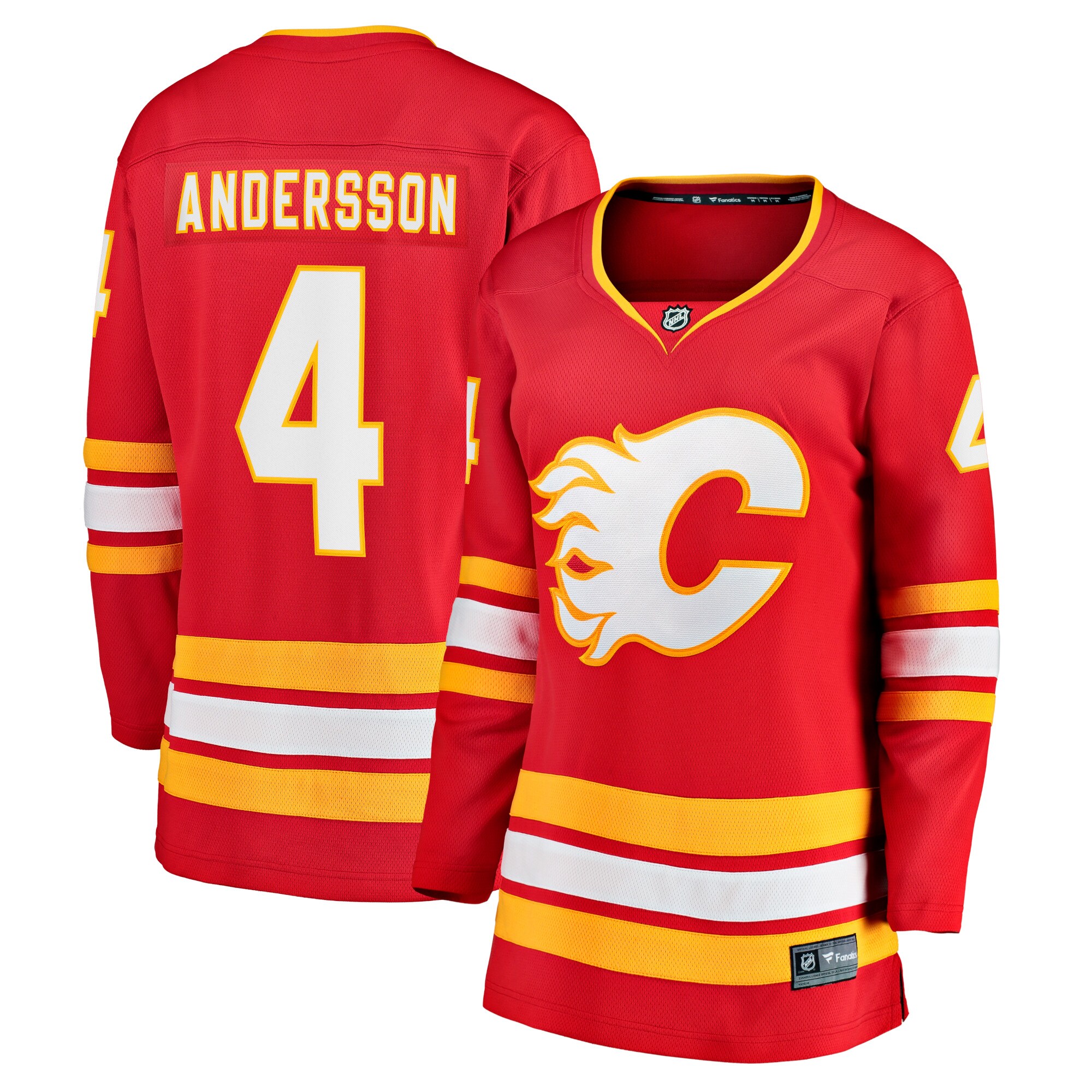 Rasmus Andersson Calgary Flames Fanatics Women’s Home Team Breakaway   Jersey – Red