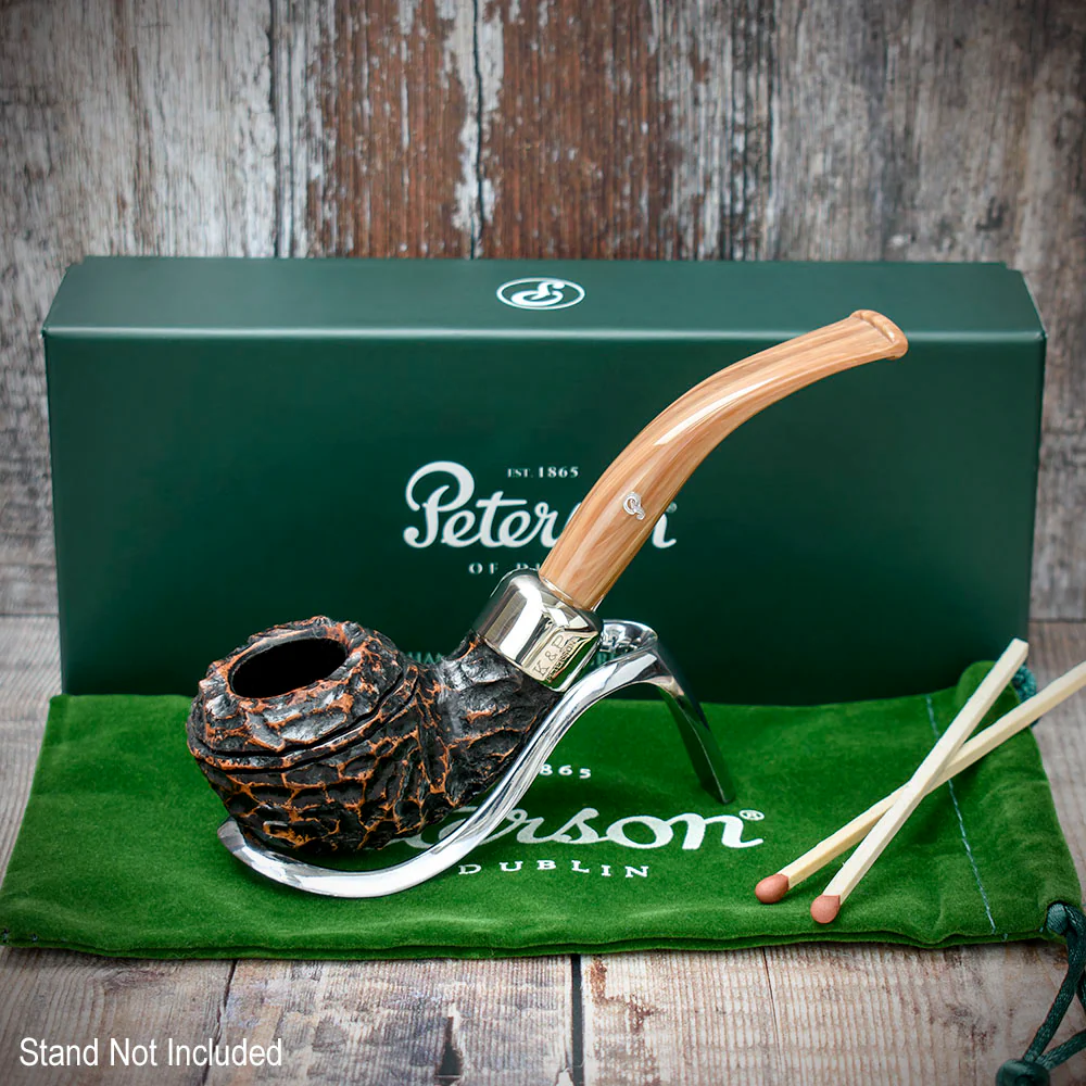 Peterson of Dublin Derry Rusticated Briar Smoking Pipe - Shape 999 - 9mm