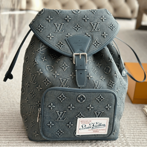 Louis Vuitton Montsouris Denim Monogram Backpack 11 Inches