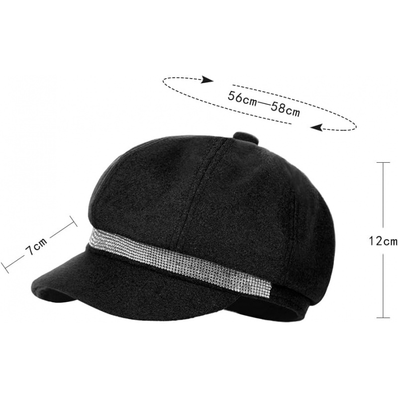 Women's Felt Newsboy Hat Classic Cabbie Beret Cap