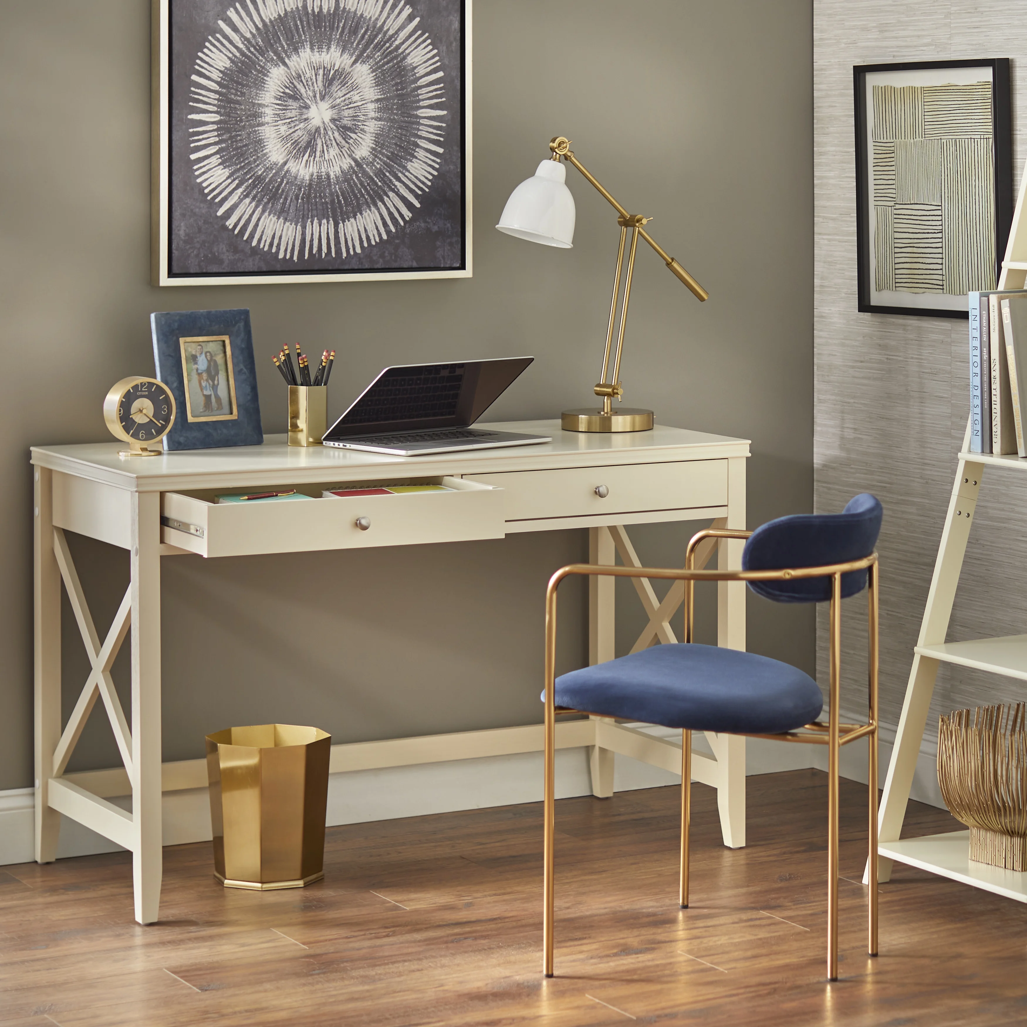Simple Living  Anderson X Desk Black Painted