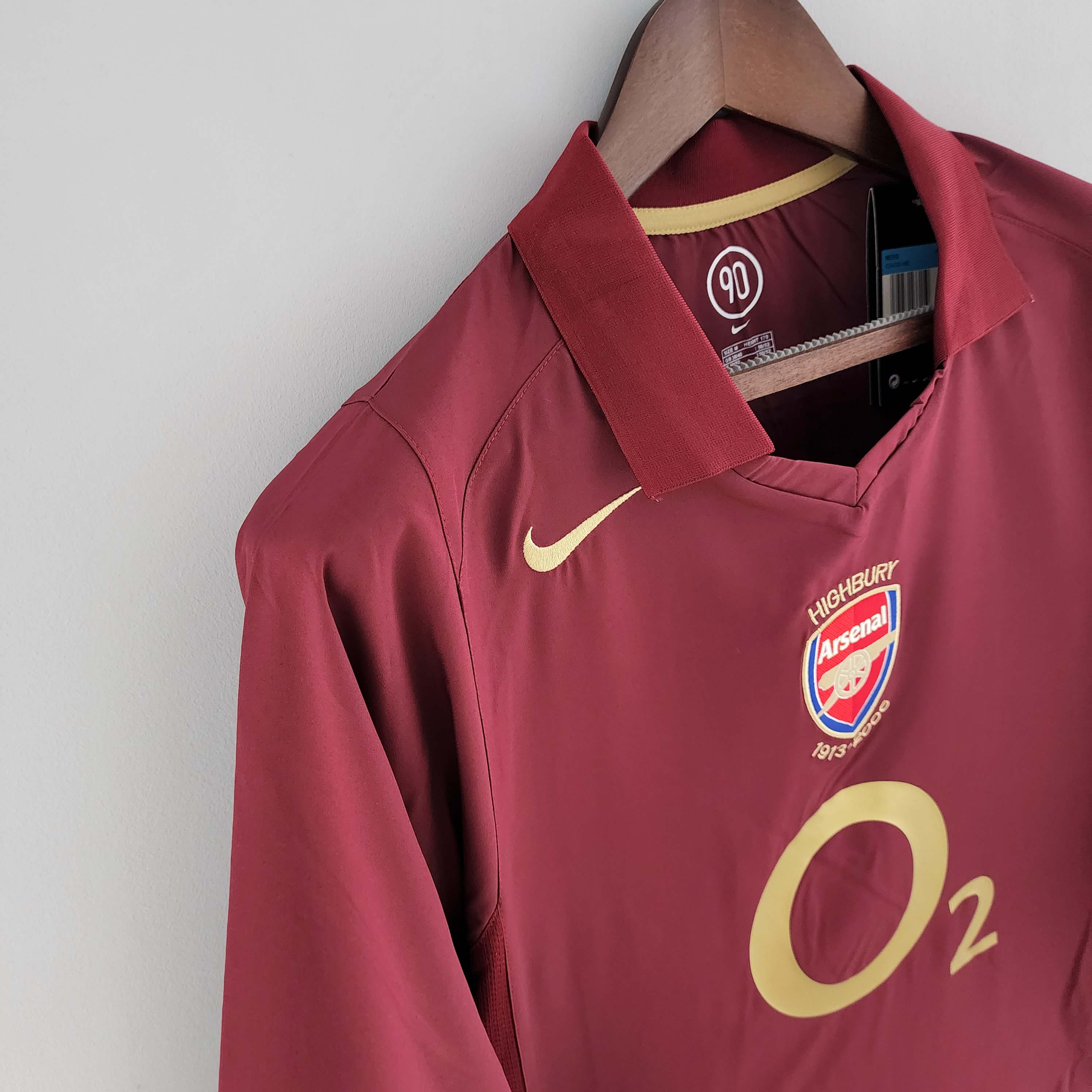 2005/06 Arsenal Home Long Sleeve Retro Shirt - Fans Edition