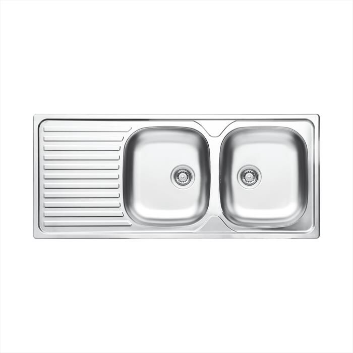 GLEM GAS - Lavello lineare GL216IXD 2 vasche-Inox