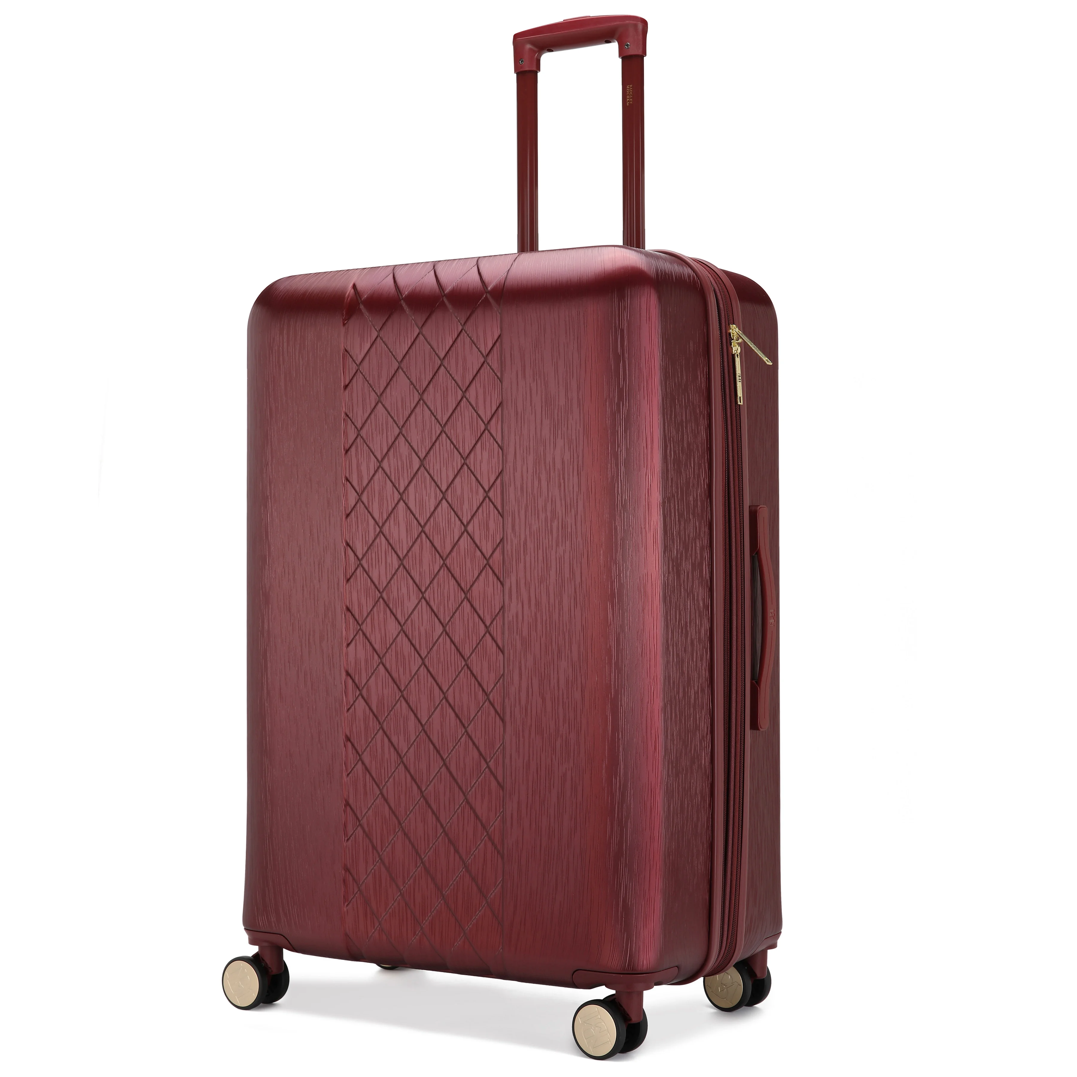 BADGLEY MISCHKA Diamond 3 Piece Expandable Luggage Set (Burgundy)