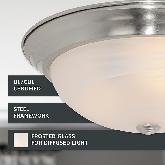 15 in Modern 3-Light Flush Mount Ceiling Light