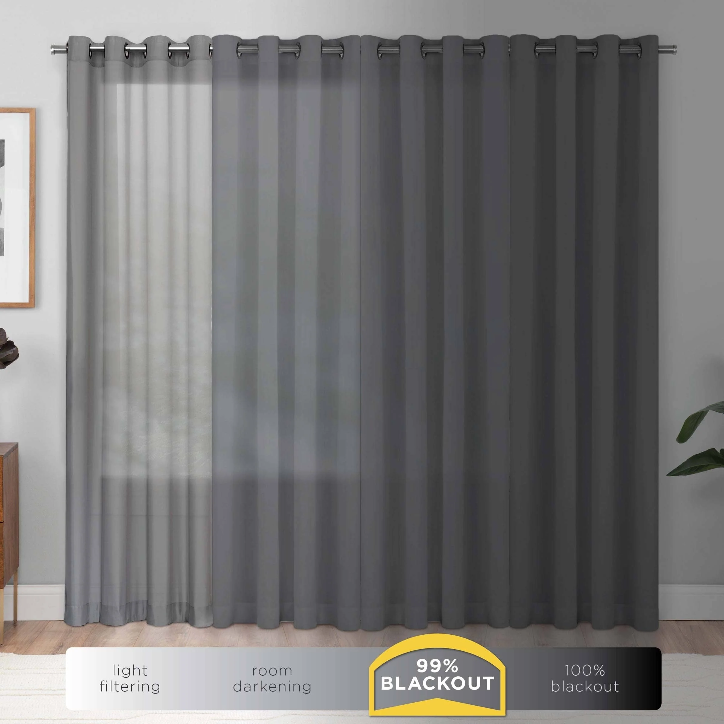 Eclipse Blackout Thermaliner Curtain Panels, Set of 2
