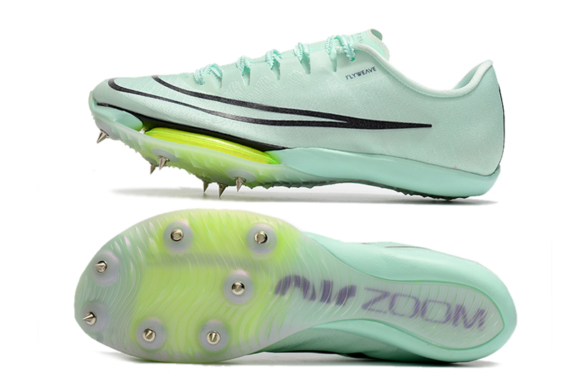 Knitted air cushion maxfly mint green color matching men's and women's sprint spikes Su Bingtian 9''83 Asian record