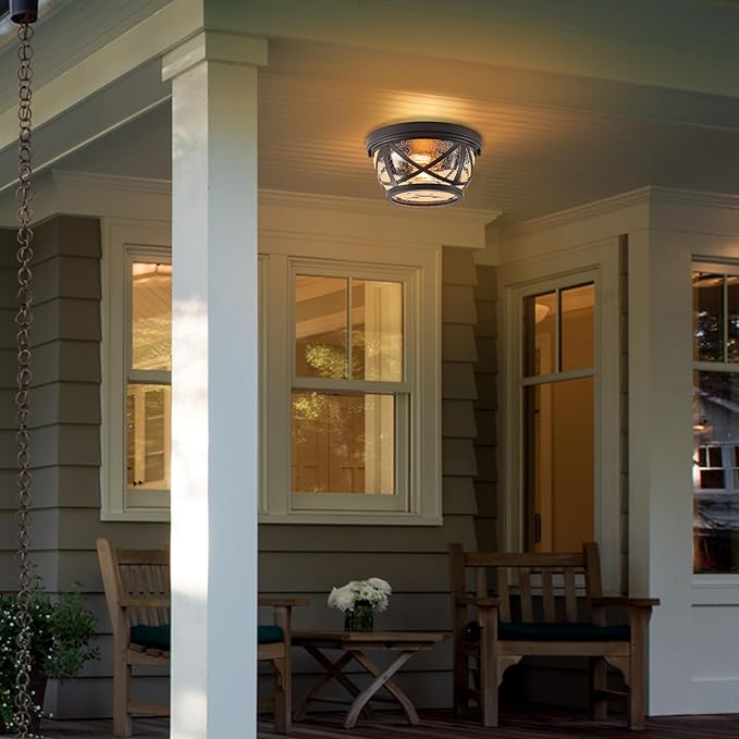 MELLOWWLITE Bronze Flush Mount Ceiling Light Fixtures