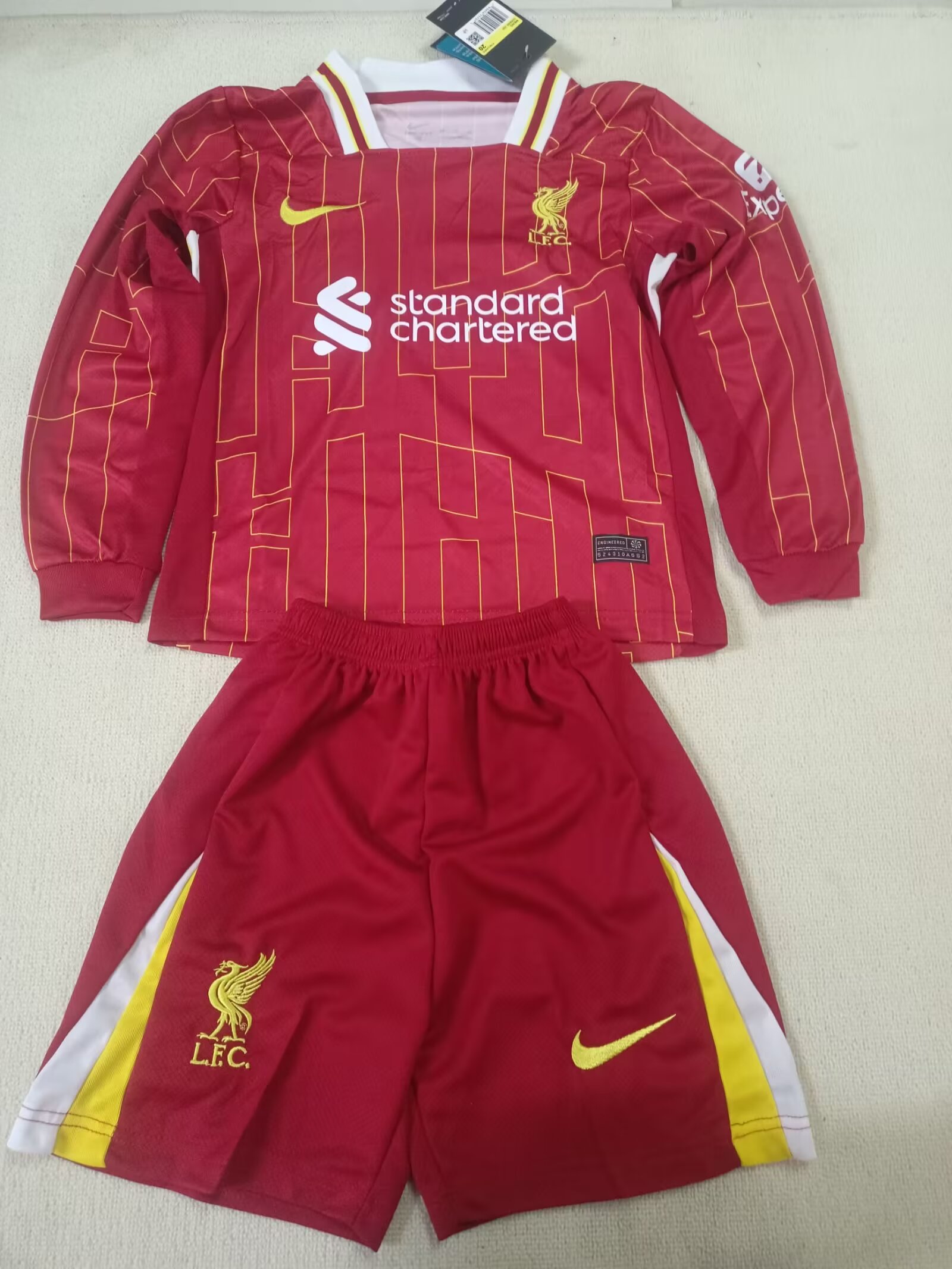 2024/25 LiverpoolHome long sleeve jersey- Children's suit