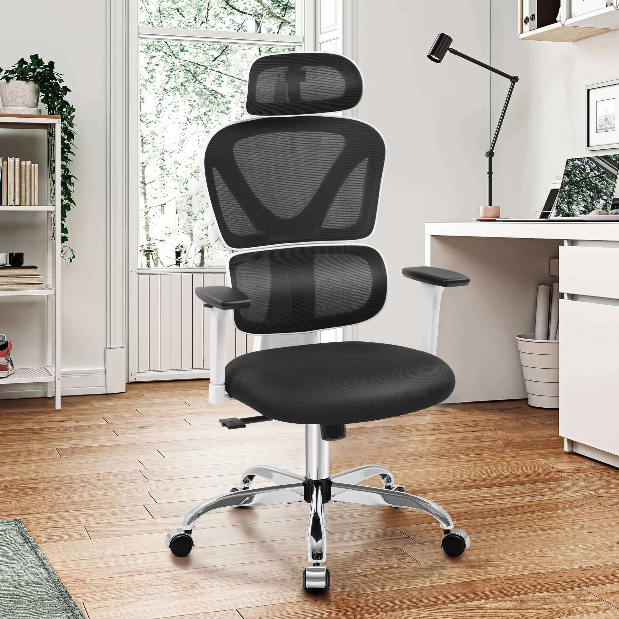 COOLHUT Ergonomic Office Chair, High Back Adjustable Computer Desk Chair with Lumbar Support, 500lb, Black