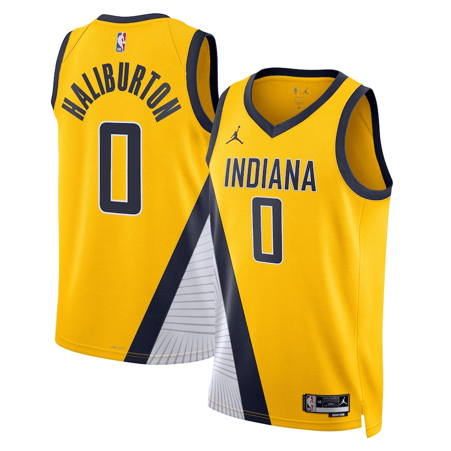 Indiana Pacers Jordan Statement Edition Swingman Jersey - Navy - Tyrese Haliburton - Unisex
