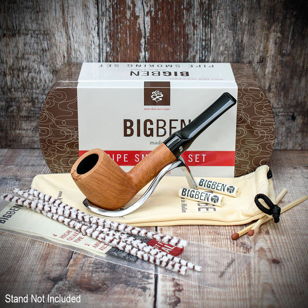 Big Ben Briar Smoking Pipe Starter Kit - Straight Pipe
