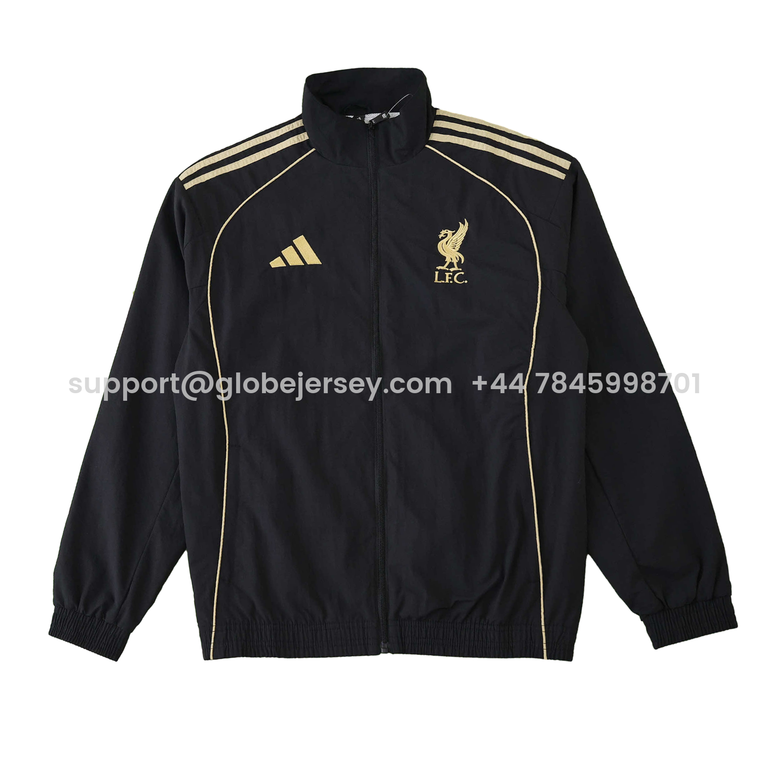 Liver.pool 25-26 Throwback Windbreaker Jacket - Black