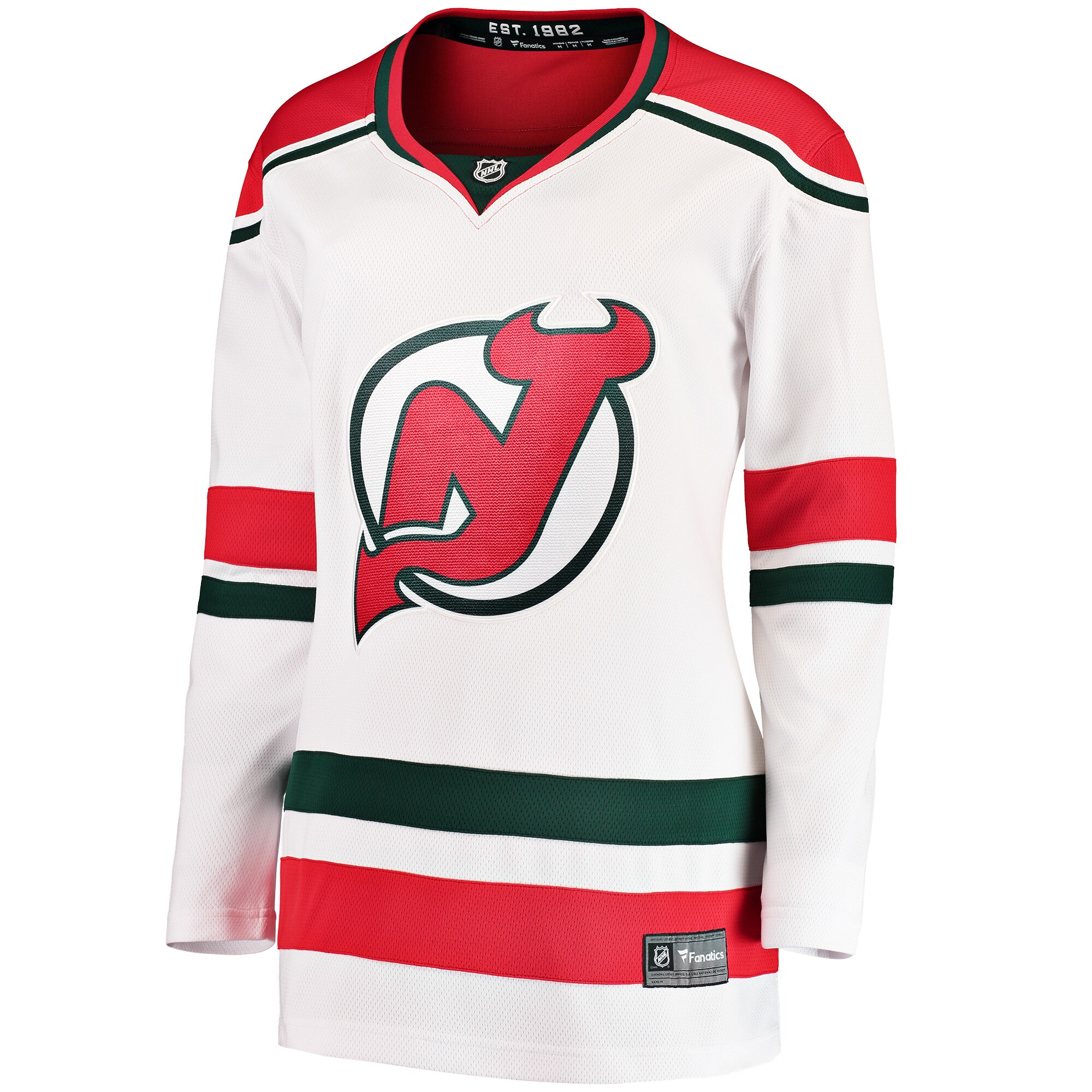New Jersey Devils Fanatics Women’s 2022/23 Heritage Premier Breakaway Jersey – White