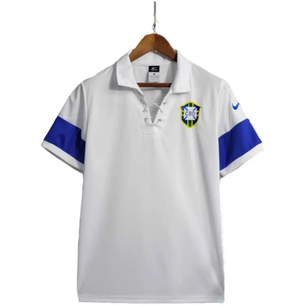 2004 Brazil White Retro Jersey - Fans Edition
