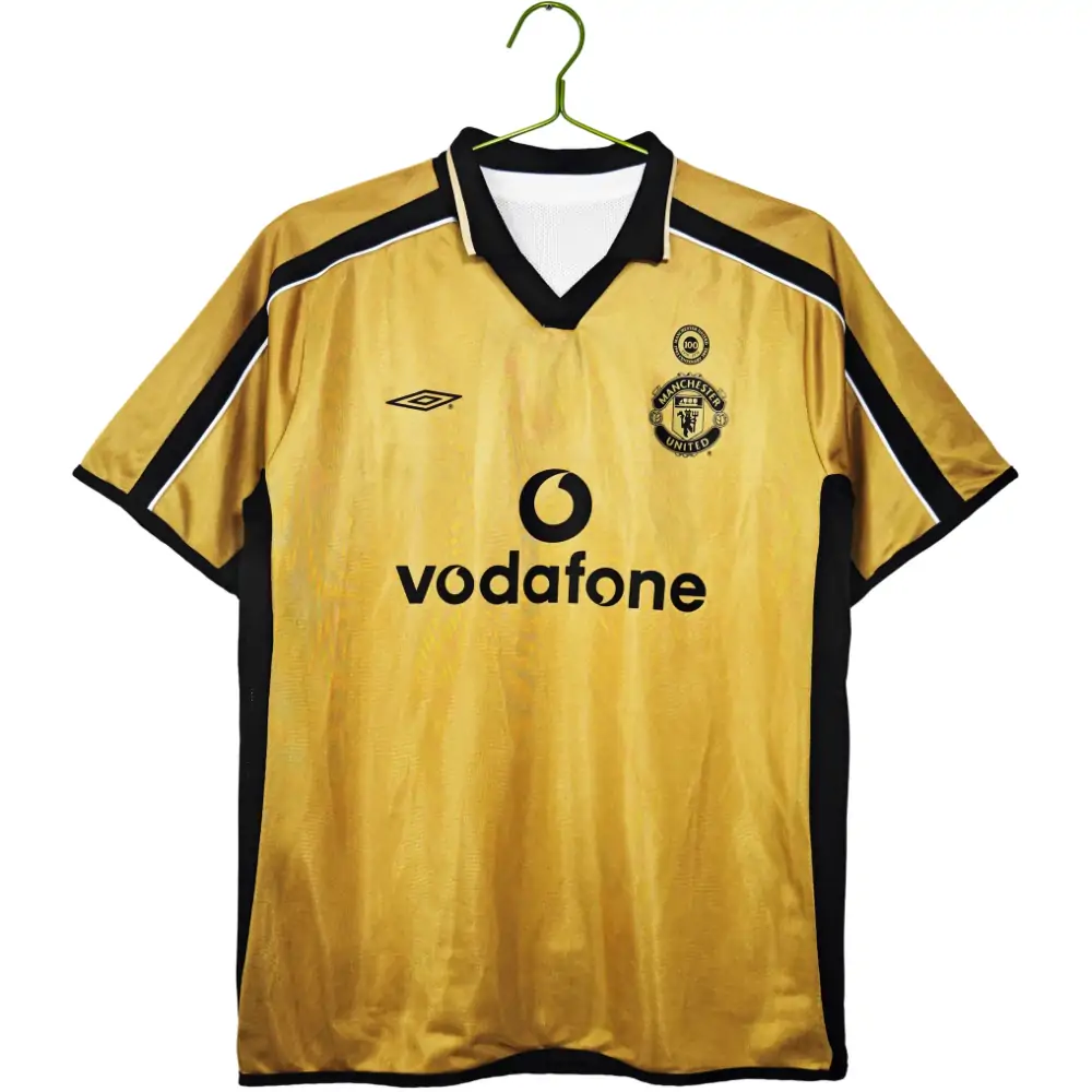 2001/02 Manchester United Centenary Retro Golden Jersey 1:1 Thai Quality - Fans Edition