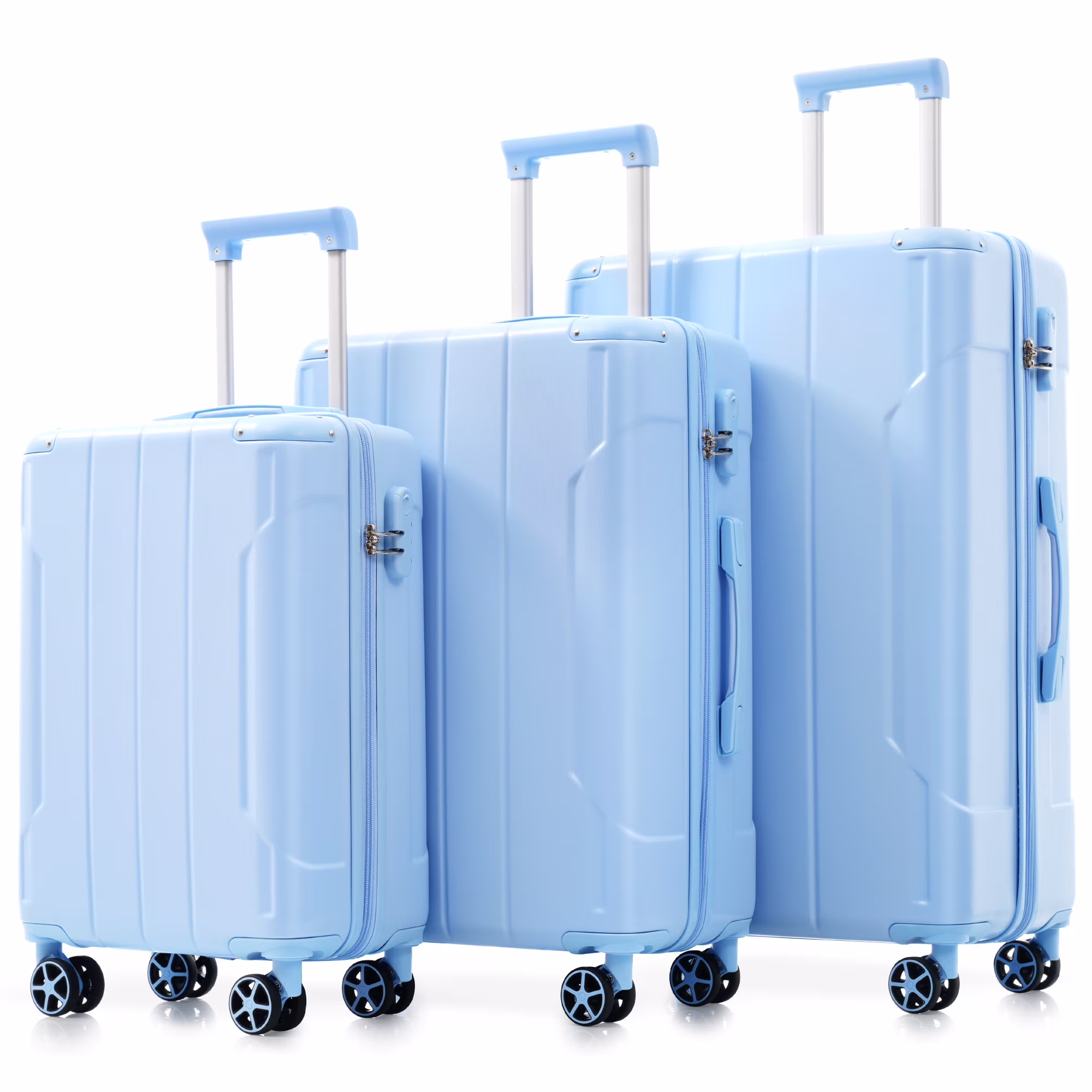 EUROCO 3 Piece Luggage Set, Expandable Hardshell Suitcase with TSA Lock and Double Spinner Wheels,ABS Lightweight Durable Travel luggage Set(20