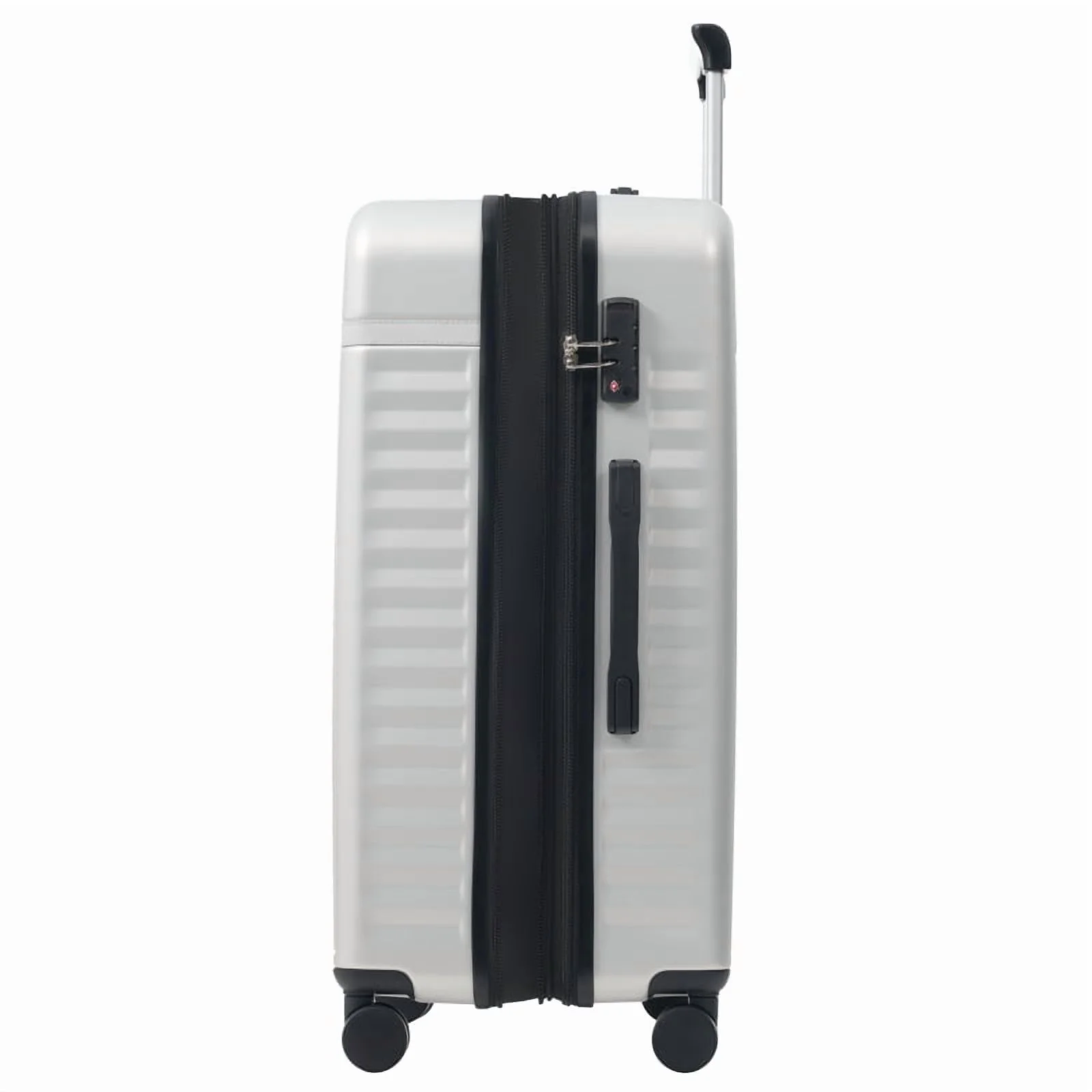 Front Opening Luggage Set 3 Piece, Hardside Carry on Suitcase with USB Port, Expandable Luggage with Handle Bag Spinner Wheels TSA Lock