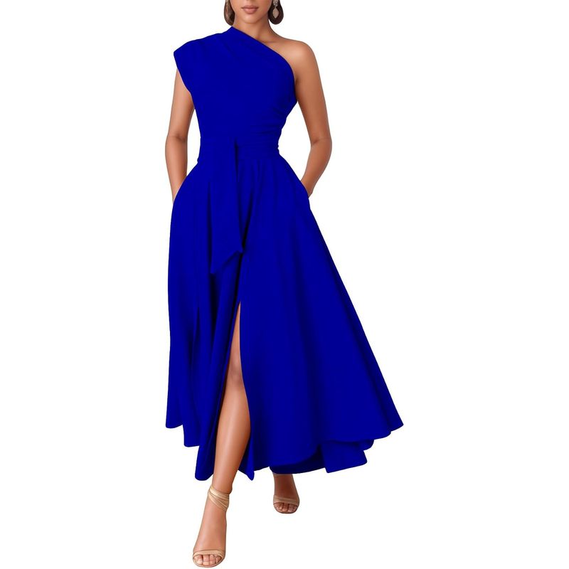 One Shoulder Dresses for Women Elegant Asymmetrical A Line Dress