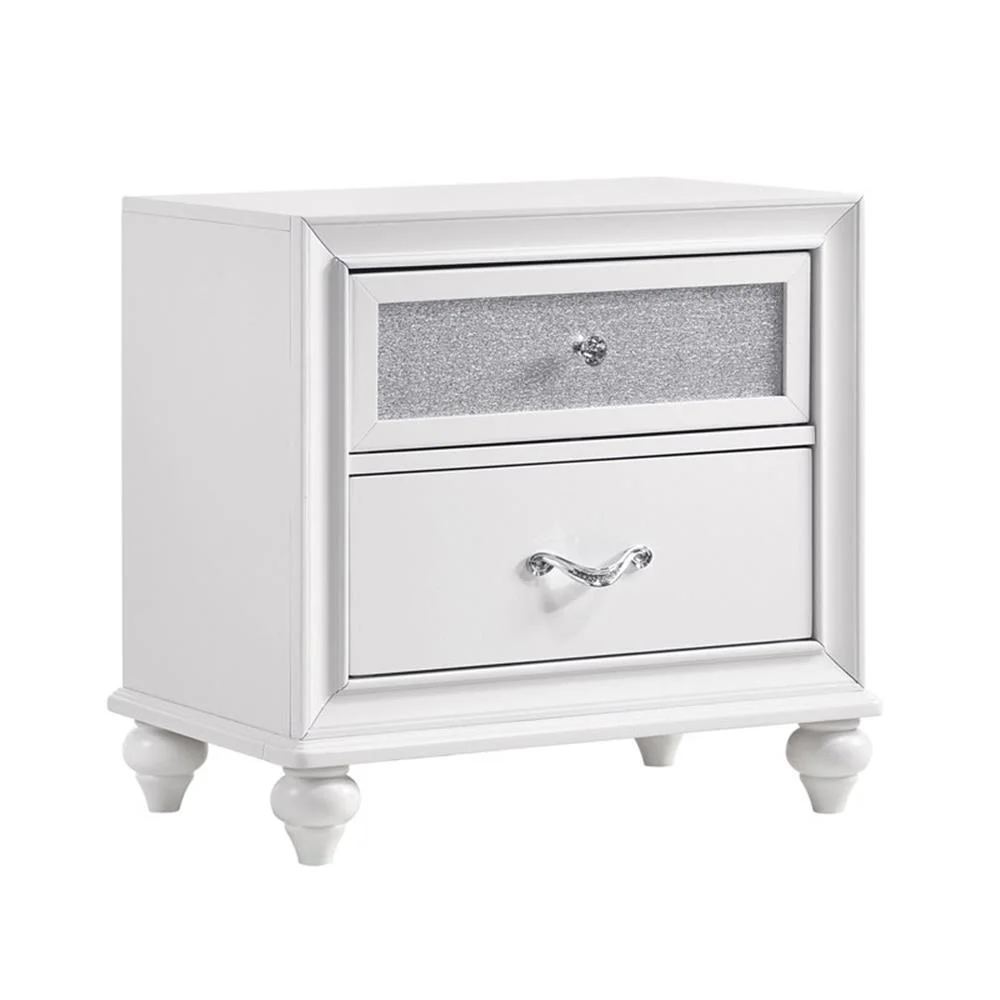 Maklaine 5-piece California King Panel Wood Bedroom Set White and Gray
