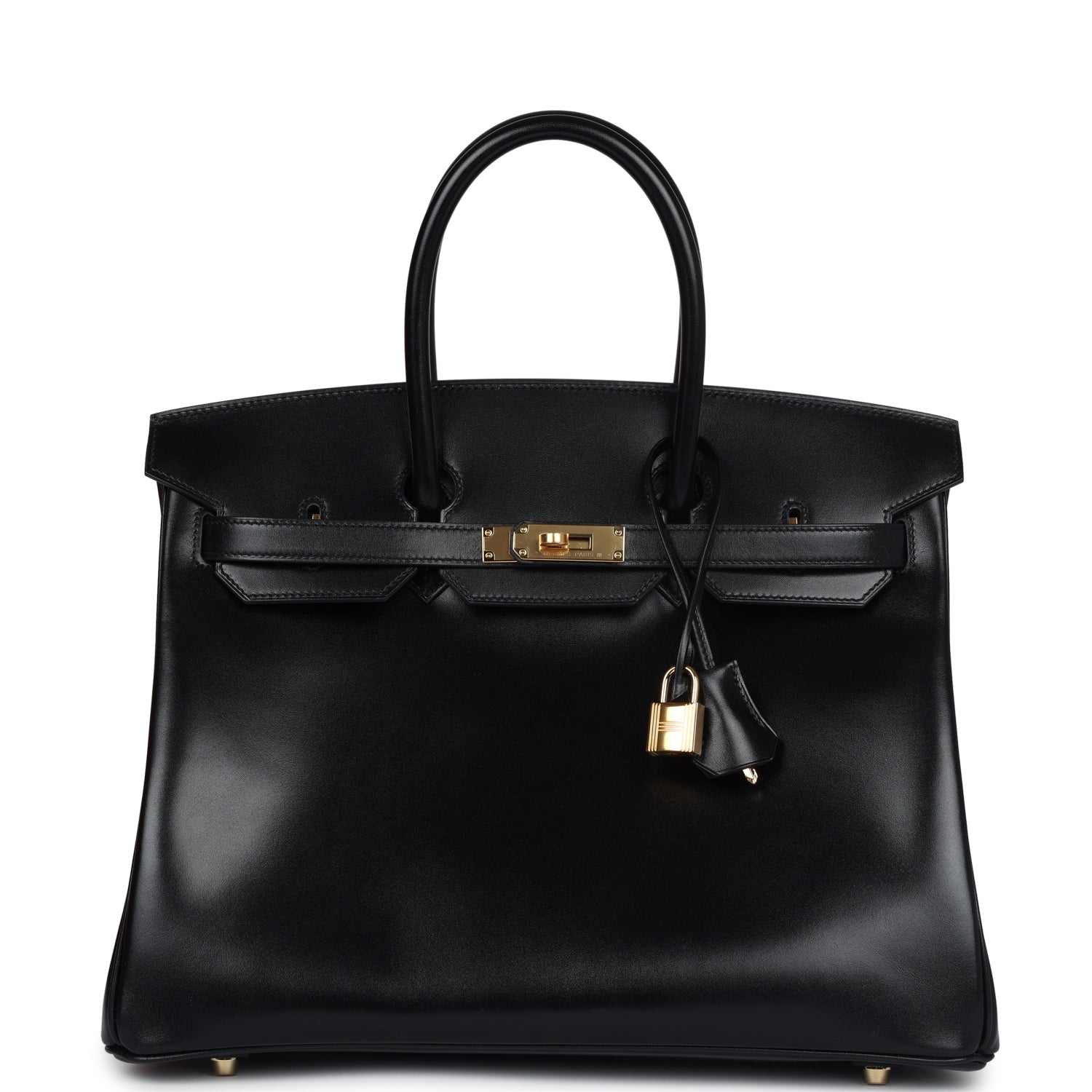 Birkin 35 Black Box Gold Hardware