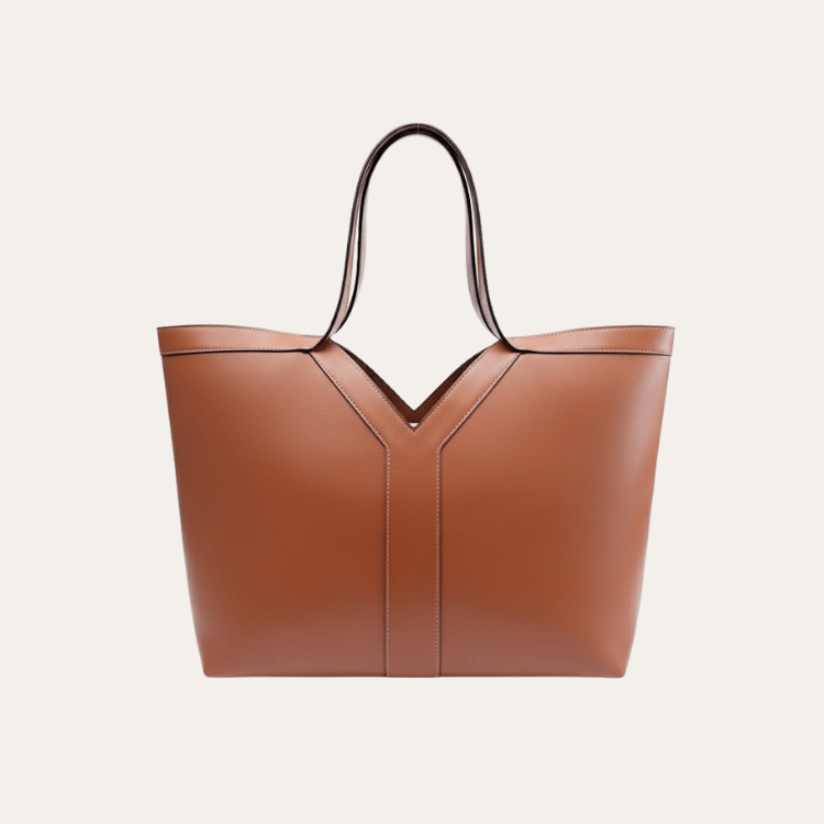 Saint Laurent Y Tote Bag Tan 14.2 Inches 817602AAEC36359