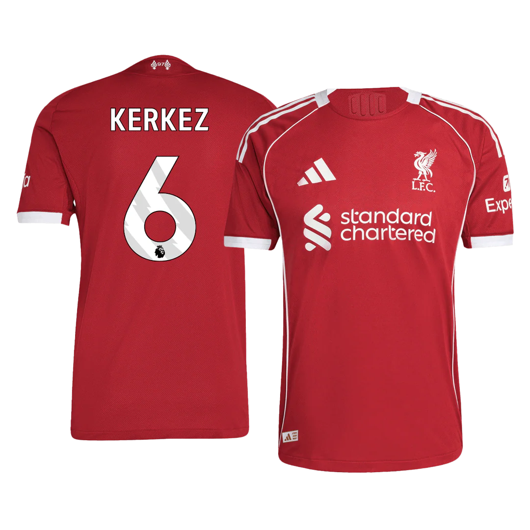 KERKEZ #6 Liverpool Home Player Version Soccer Jersey 2025/26