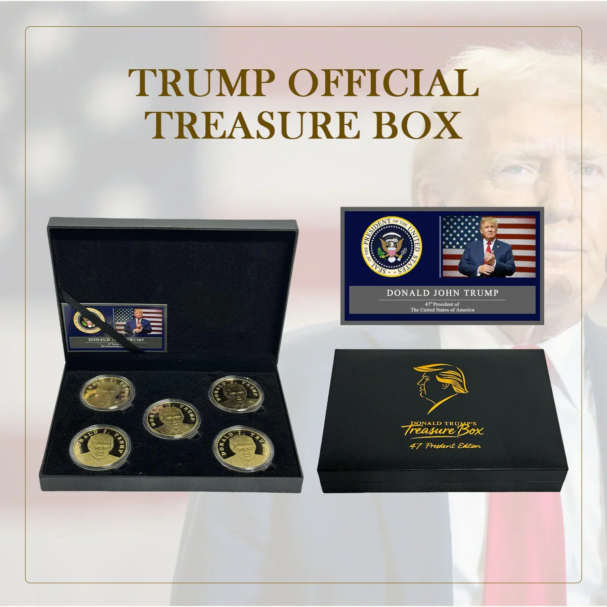 Donald Trump Treasure Box 47 President Edition - Certified
