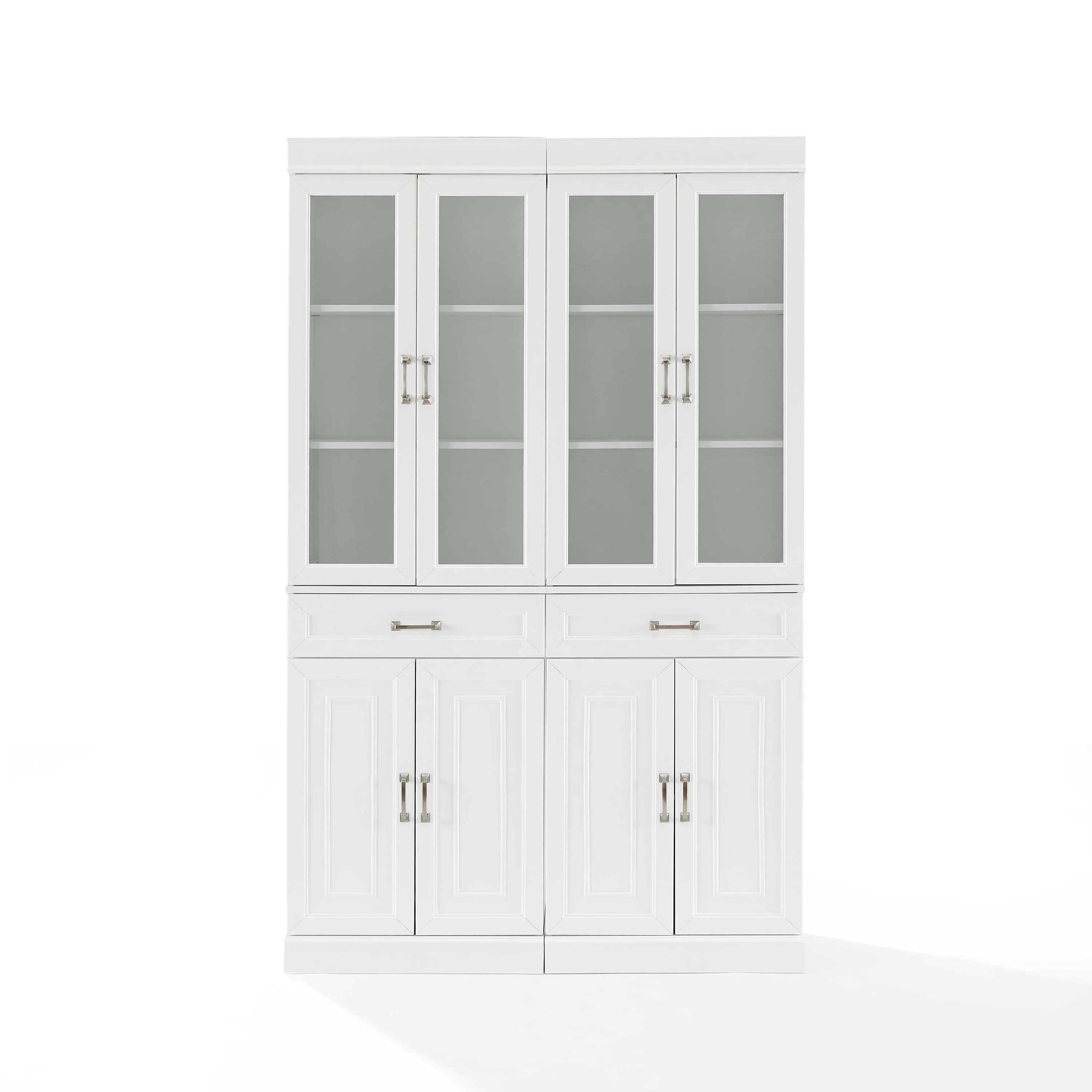 Crosley Brands Stanton 2Pc Glass Door Pantry Set White - 2 Pantries